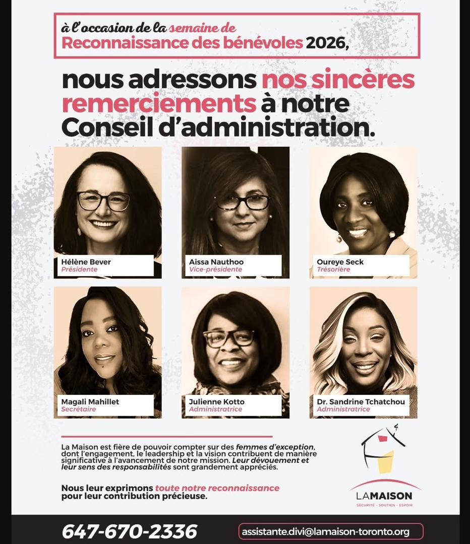 Merci à notre conseil d’administration